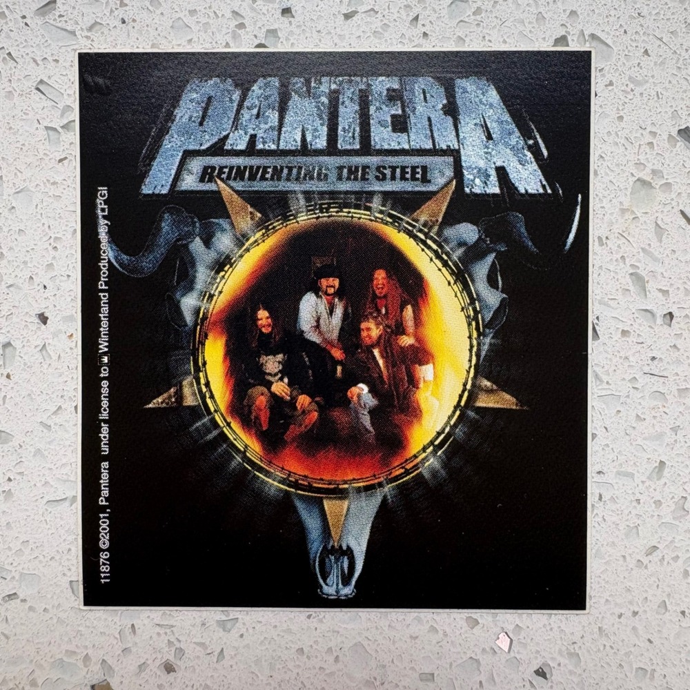 Vintage Deadstock Pantera Sticker Rare Reinventing The Steel 2001 Winterland Y2K